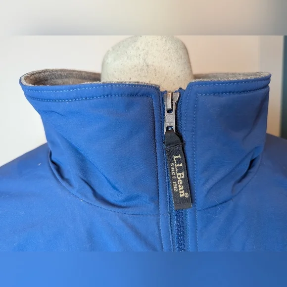 LL Bean Warm Up Jacket Fleece Lined, Water & Wind Resistant. XXL Tall - Picture 7 of 17